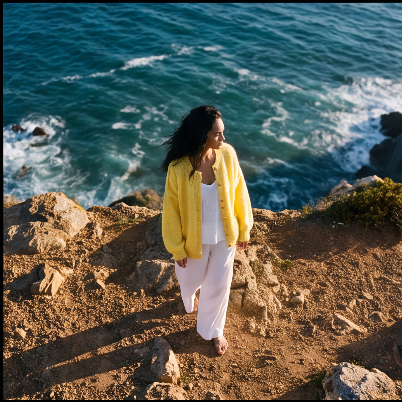 Butter Yellow Knit Cardigan
