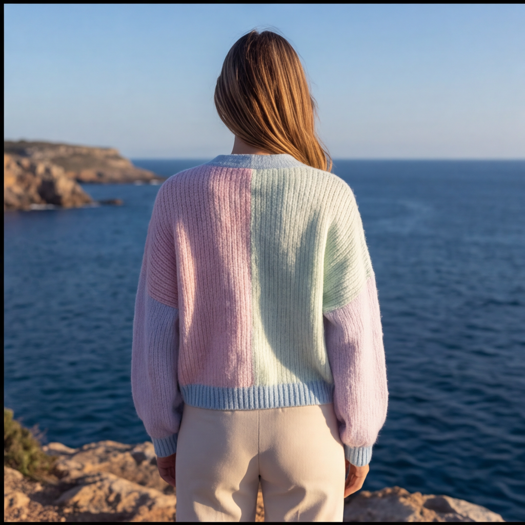 Soft Colorblock Cardigan