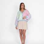 SOFT COLORBLOCK CARDIGAN